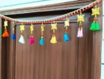Multicolor Woolen Pom Pom Handmade Traditional Toran For Home Shop & Temple - Image 3