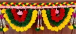 Multicolor Woolen Pom Pom Handmade Traditional Toran For Home Shop & Temple