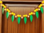 Multicolor Woolen Pom Pom Handmade Traditional Toran For Home Shop & Temple - Image 3