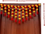 Multicolor Woolen Pom Pom Handmade Traditional Toran For Home Shop & Temple - Image 3