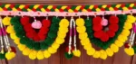 Multicolor Woolen Pom Pom Handmade Traditional Toran For Home Shop & Temple - Image 4