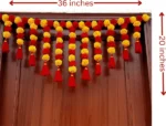 Multicolor Woolen Pom Pom Handmade Traditional Toran For Home Shop & Temple - Image 3