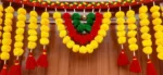 Multicolor Woolen Pom Pom Handmade Traditional Toran For Home Shop & Temple - Image 5