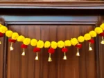 Multicolor Woolen Pom Pom Handmade Traditional Toran For Home Shop & Temple - Image 3
