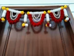 Multicolor Woolen Pom Pom Handmade Traditional Toran For Home Shop & Temple - Image 4