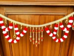 Multicolor Woolen Pom Pom Handmade Traditional Toran For Home Shop & Temple - Image 4