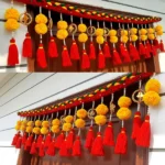 Multicolor Woolen Pom Pom Handmade Traditional Toran For Home Shop & Temple - Image 3
