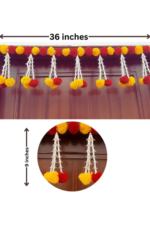Multicolor Woolen Pom Pom Handmade Traditional Toran For Home Shop & Temple - Image 2