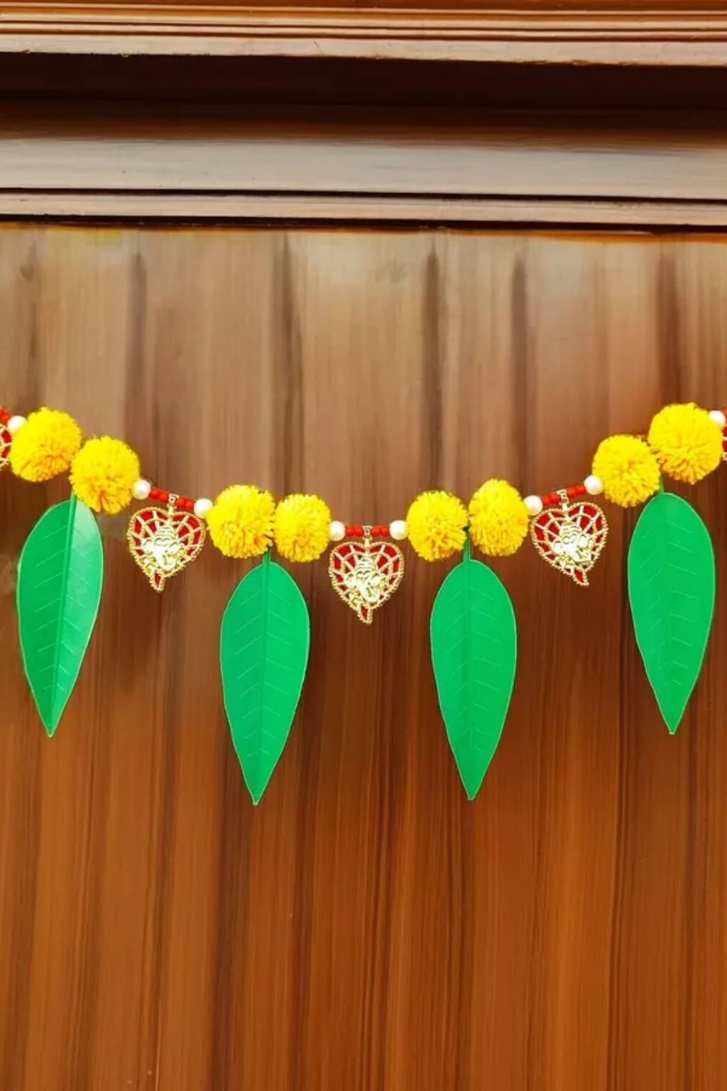 Wall Decorations - 2026-02-27T154547.081 Multicolor Woolen Pom Pom Handmade Traditional Toran For Home Shop & Temple - Image 1