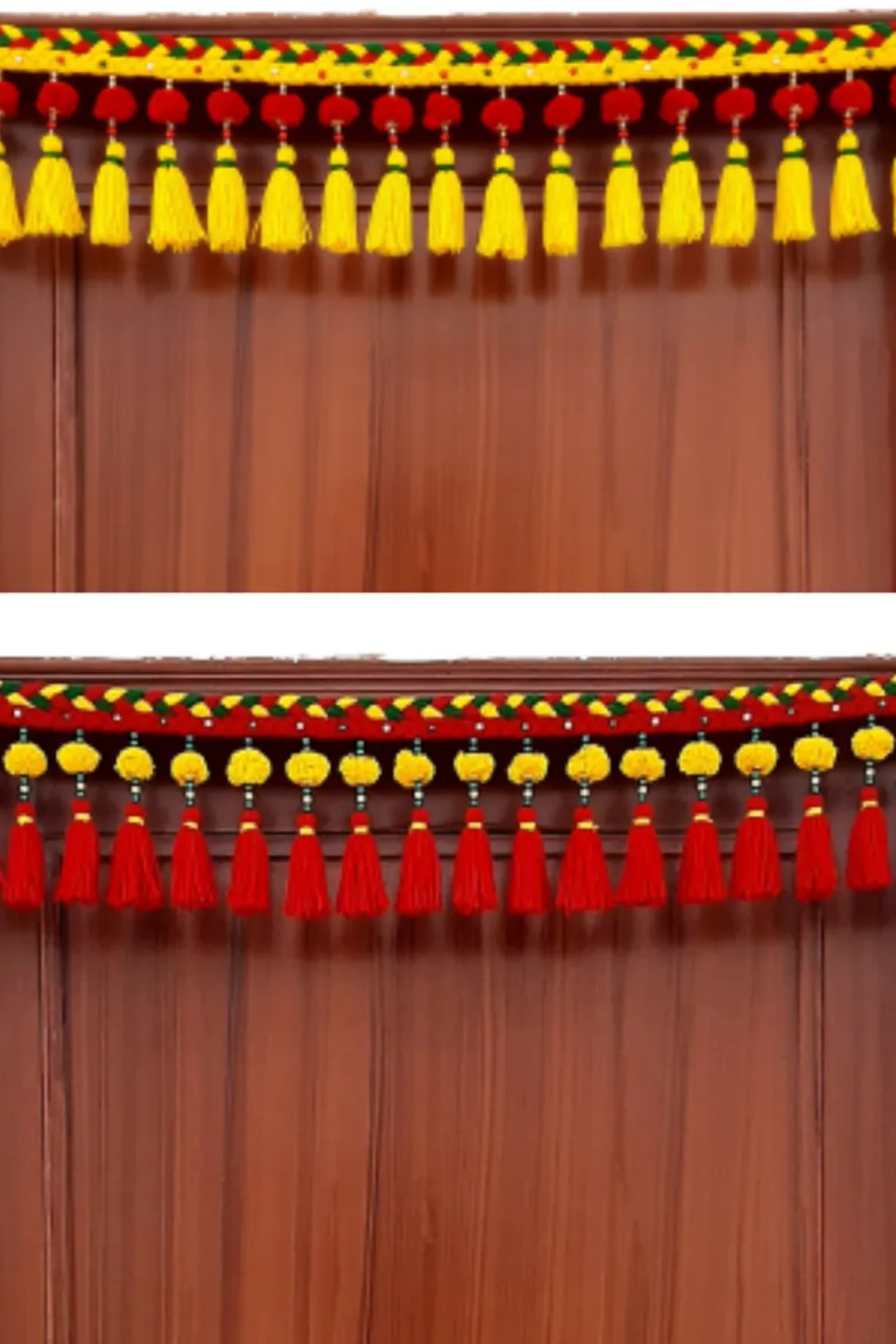 Wall Decorations - 2026-02-27T162800.578 Multicolor Authentic Handcrafted Woolen Toran For Home Shop & Temple - Image 1