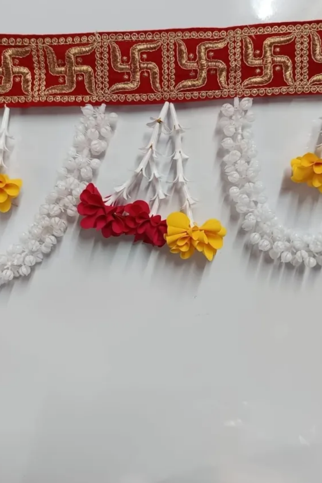 Wall Decorations - 2026-02-28T174858.523 Multicolor Woolen Pom Pom Handmade Traditional Toran For Home Shop & Temple - Image 1