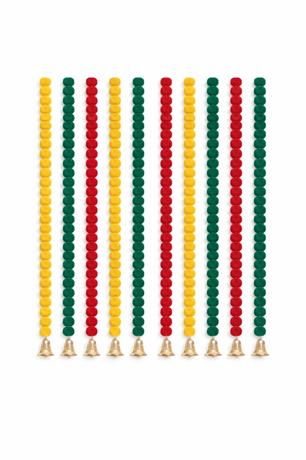 Wall Decorations (35) Multicolor Woolen Pom Pom Handmade Traditional Toran For Home Shop & Temple - Image 1