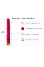 Multicolor Soft Fabric Traditional, Garland For Home Shop & Temple - Image 2