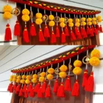 Multicolor Woolen Pom Pom Handmade Traditional Toran For Home Shop & Temple - Image 3