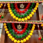 Multicolor Woolen Pom Pom Handmade Traditional Toran For Home Shop & Temple - Image 5