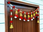 Multicolor Woolen Pom Pom Handmade Traditional Toran For Home Shop & Temple - Image 5