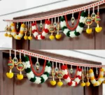 Multicolor Woolen Pom Pom Handmade Traditional Toran For Home Shop & Temple - Image 4