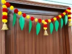 Multicolor Woolen Pom Pom Handmade Traditional Toran For Home Shop & Temple - Image 3