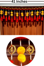 Multicolor Woolen Pom Pom Handmade Traditional Toran For Home Shop & Temple - Image 2