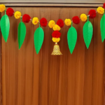 Multicolor Woolen Pom Pom Handmade Traditional Toran For Home Shop & Temple